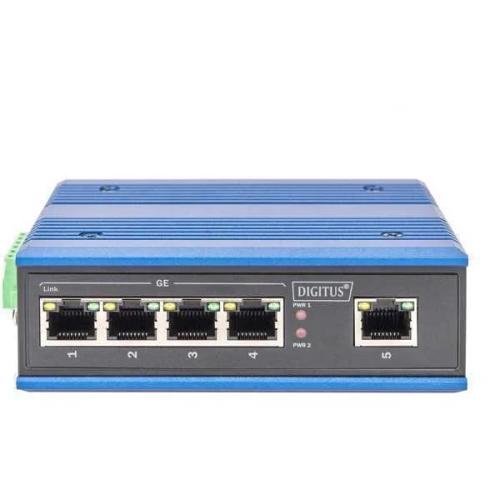 Digitus Switch Ind. 5-Port Gigabit Unmanaged Blau