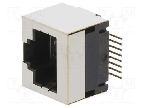 Tomada RJ45 8pinos dourado Sistema: 8p8c para pcb