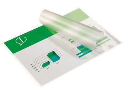 Caja 100 Bolsas de Plastificacion 216x303 A4 Brillo 125 Micras Ibico 627318