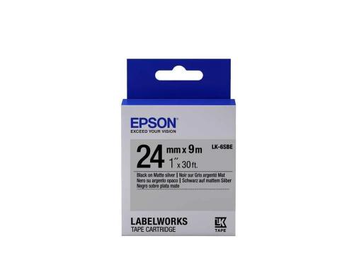 Epson Lk-6sbe Etiquetadora Preto Sobre Prateado