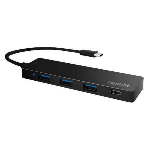 Logilink Usb 3.1 Hub 3+1-Port Type-C Schwarz