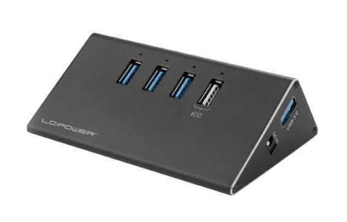 Lc-Power Usb-Hub 3x Usb 3.0 + 1xladefunktion Lc-Hub-Alu-2b-4