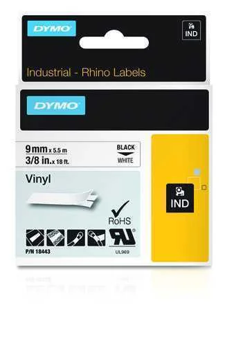 DYMO 18443 ETIQUETADORA PRETO SOBRE BRANCO