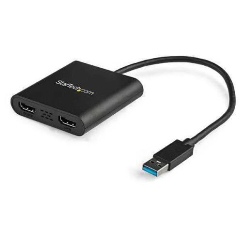 Startech.Com Usb 3.0 To Dual Hdmi Adapter, 1x 4k 30hz & 1x 1080p, External Video & Graphics Card, Us