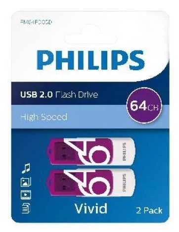 PHILIPS FM64FD05D UNIDADE DE MEMÓRIA USB 64 GB US.