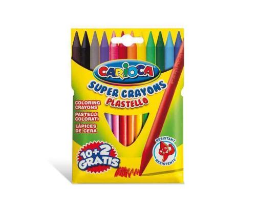 Caja Carton 12 Plasticeras Colores Surtidos Cario.