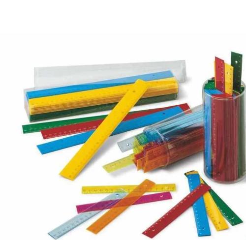 Bote 100 Reglas 16 Cm. Colores Transparentes Surt.