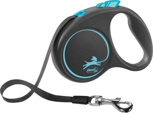 Flexi Automatic Leash Black Design S 5 M Blue