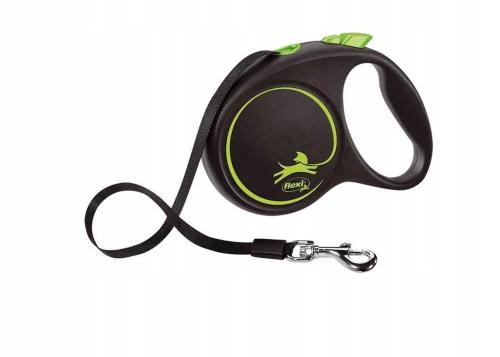 Flexi Black Design M 5 M Dog Retractable Lead