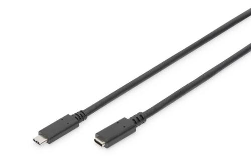 Digitus Verlängerungskabel Usb/C St/Bu 0.7m Schwarz