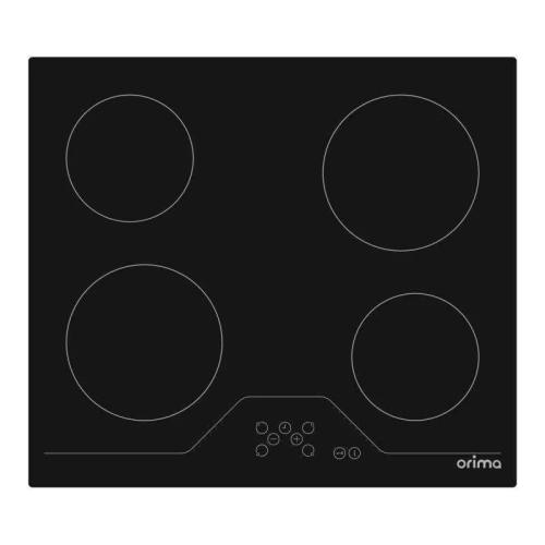 60cm Ceramic Hob With 4 Zones (Black) - Orima