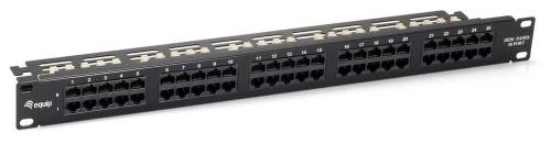 Equip Patchpanel 50x Rj45 Cat3 19" 1he Isdn Schwarz