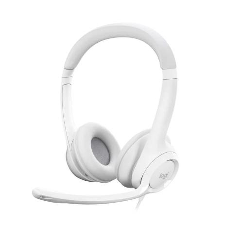 Auscultadores Headset H390 C/ Fios Branco - Logitech
