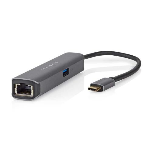 Adaptador de Múltiples Puertos Usb | Usb 3.2 Gen 1 | Usb-C Macho | Rj45 Hembra / Salida Hdmi / Us