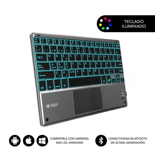 Teclado Tablet Subblim Smart Backlit Bt Keyboard .