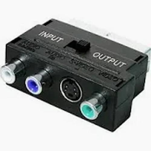 Adaptador SCART para 3 RCA + SVHS + SCART