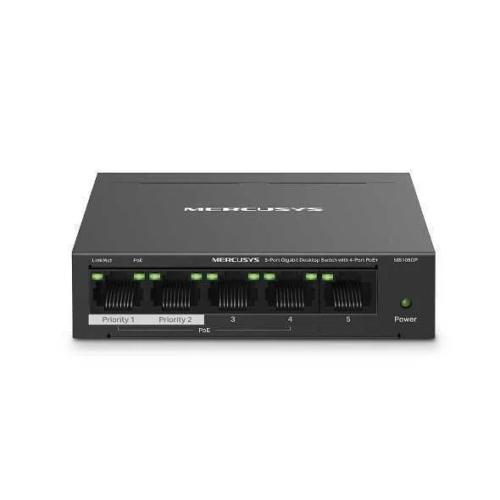 Switch Mercusys Ms105gp 5 Portas Gigabit Unmanaged Poe+