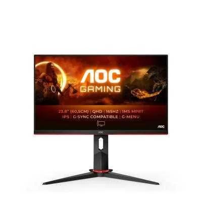 Monitor 23,8" Q24g2a Qhd 16:9 165hz Preto/Vermelho - Aoc