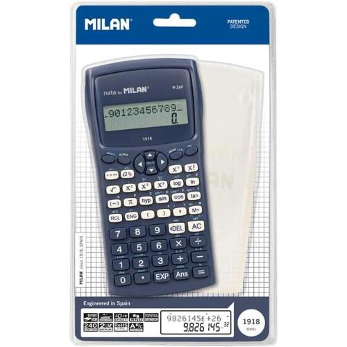 Blíster Calculadora Científica M240 Serie 1918 Azul Milan