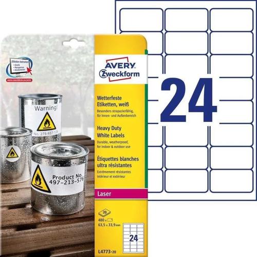 Avery L4773-20 Etiqueta Autocolante Retângulo Arr.