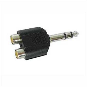 Adaptador Jack 6.35 Macho Stereo para 2xRCA