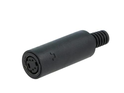Ficha mini DIN femea para circuito impresso