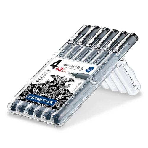 Staedtler Pigment Liner Schwarz 6st Box