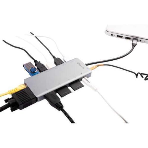 SILVERHT 17126 BASE & DUPLICADOR DE PORTAS USB 3..