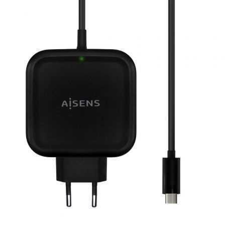 Cargador de Pared Aisens Asch-1pd65wl-Bk/ 1xusb Tipo-C/ 65w