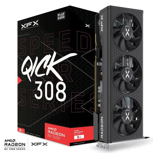 Xfx Rx 7600 Black Qick308 8gb Gddr6 Hdmi 3xdp
