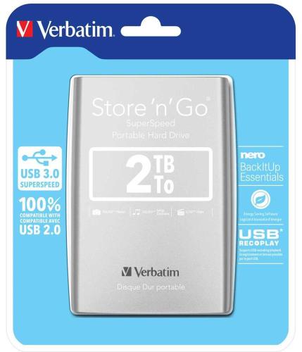 VERBATIM STORE N GO DISCO EXTERNO 2048 GB PRATE.