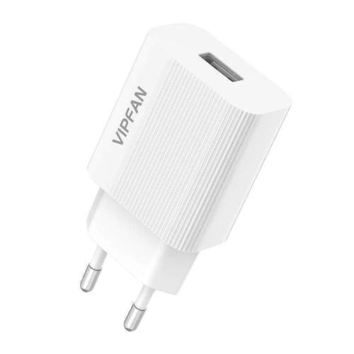 Sítová Nabíjecka Vipfan E01, 1x Usb, 2,4a + Kabel Micro Usb (Bílý)