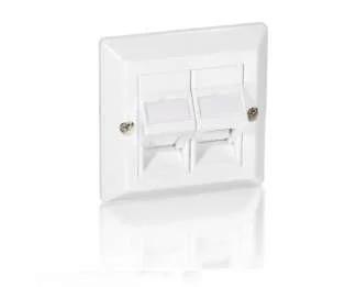 Equip Unterputzdose Nur Frontplatte 2 Keystone 45° Ral 1013