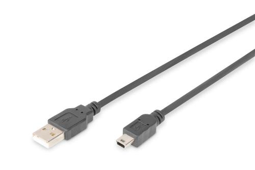Digitus 1m Usb 2.0 Cabo Usb Usb a Mini-Usb B Preto