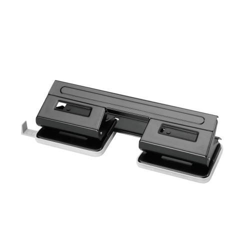 Herlitz Doppel-Locher 1,5 Schwarz Mit Anschlagschiene