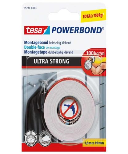 Tesa Powerbond Montageband Ultra Strong 1,5m 19mm