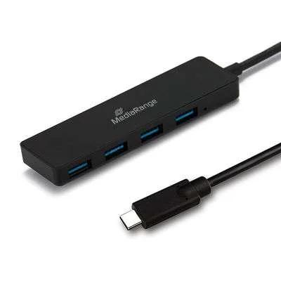 Mediarange Usb 3.0 Hub 1:4 Type-C Auf Usb Bus-Powered Sw