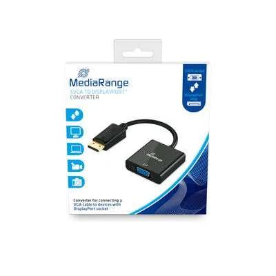 Mediarange Vga Buchse/Dp Stecker 15cm Schwarz