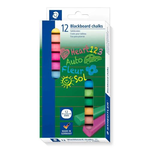 Staedtler Wandtafelkreide Farbig 12st Etui