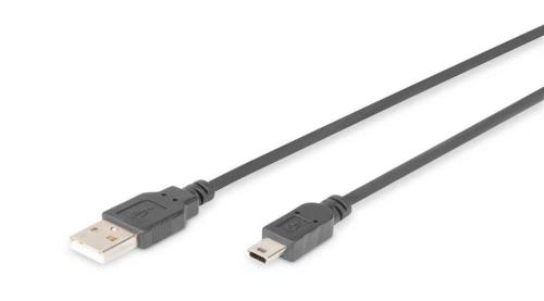 Digitus 1.8m Usb 2.0 Cabo Usb 1,8 M Usb a Mini-Us.