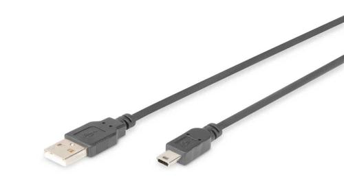 Digitus A/Mini-B, 3m Cabo Usb Usb 2.0 Usb a Mini-.