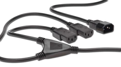 Digitus Y-Netzanschlusskabel, 1,7m, Schwarz
