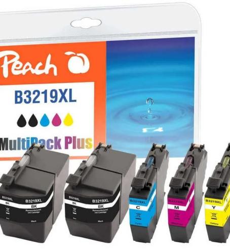 Peach Patrone Brother Nr.3219xl Multipackplus Rem,Kom