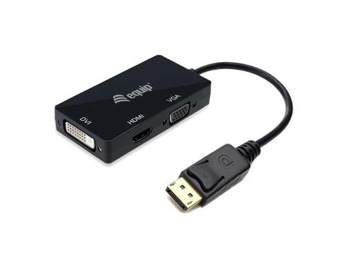 Equip Displayport->hdmi/Vga/Dvi Adapter St/Bu Schwarz