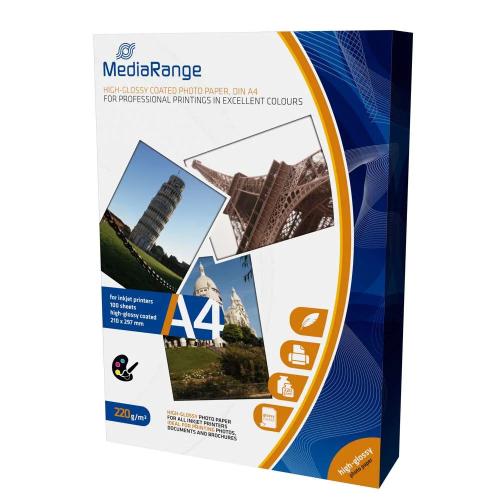 MEDIARANGE MRINK103 PAPEL FOTOGRÁFICO A4 BRANCO A.