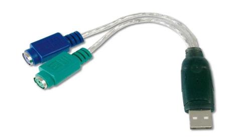 Digitus Adapterkabel Usb1.1 -> 2xps/2 St/Bu 2xmini-Din6/F