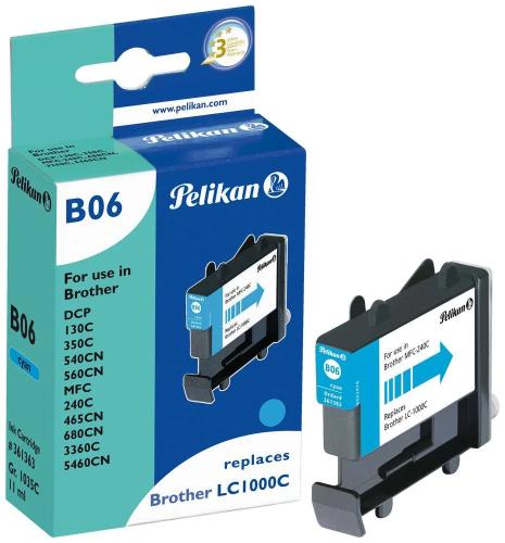 Pelikan Patrone Brother B06 Lc1000 Cy Cyan Kompatibel