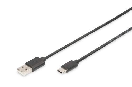 Digitus Usb Typ C Verbindungskabel, Typ C Auf A, 1,8m Schw.