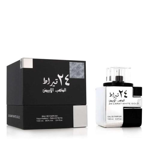 Perfume Unissexo Lattafa EDP 24 Carat White Gold .