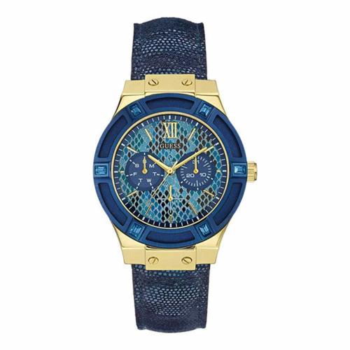Guess Relógio Jet Setter Azul/Dourado - W0289L3